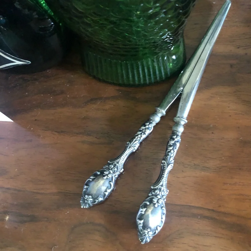 Antique Silver Glove Stretchers